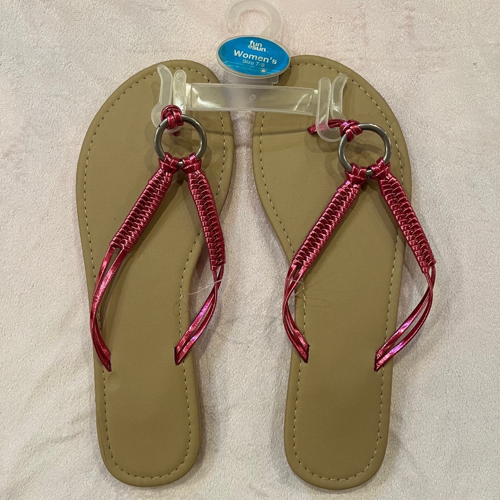 BRAND NEW Pink Sandals Women's Size 7-8